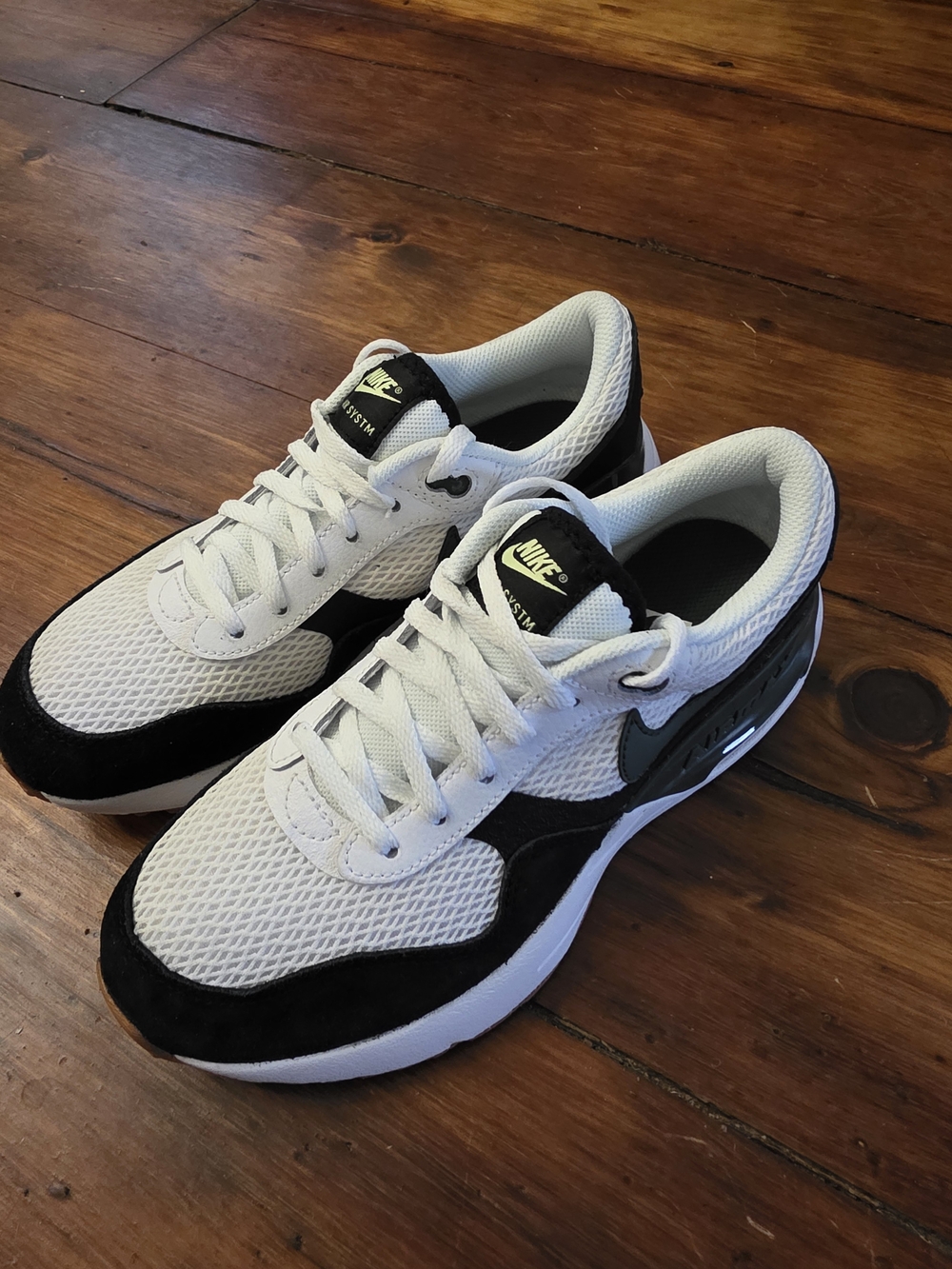 Nike Air Max System White Vintage Green Black Size 5Y NEW Womens 6.5